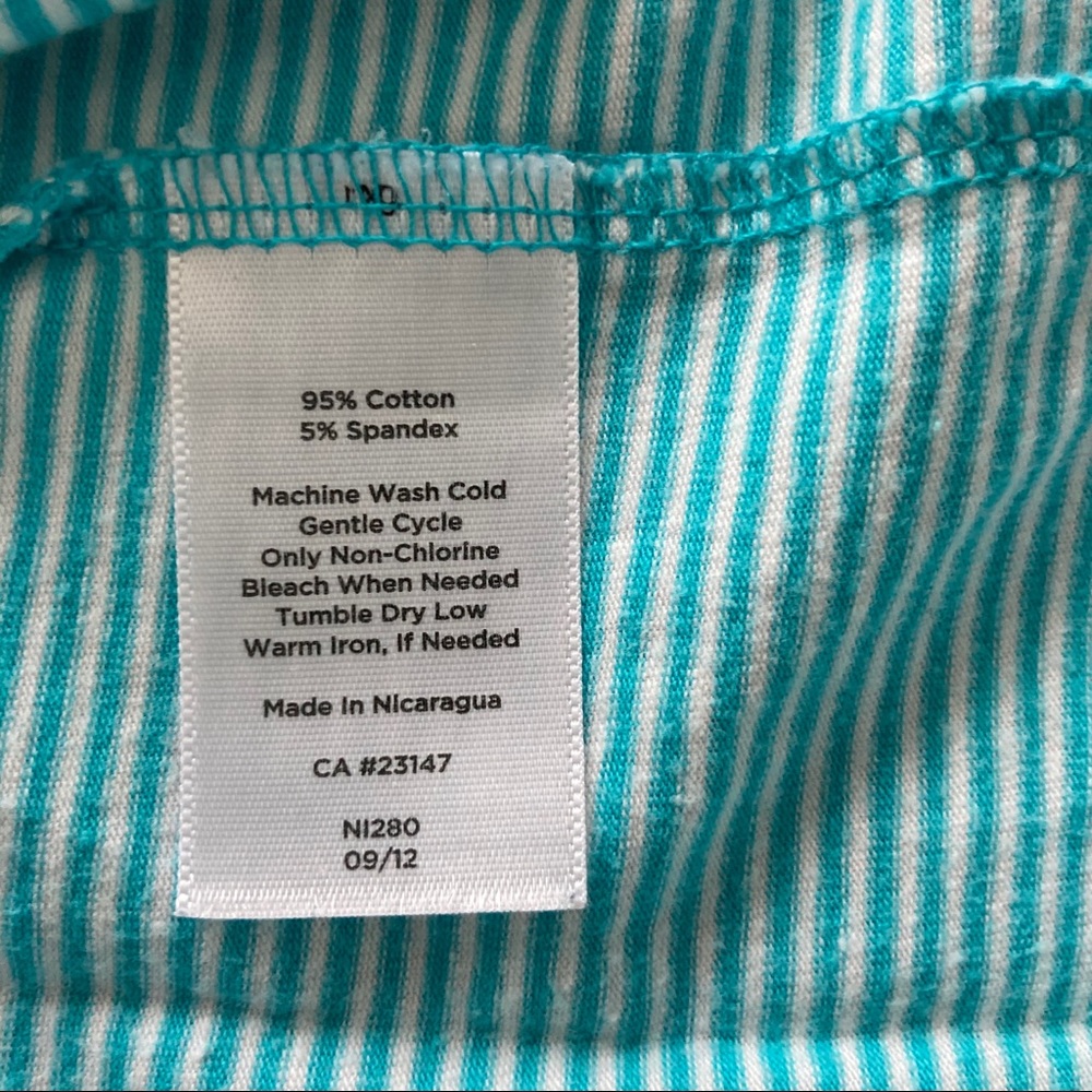 Talbots tank top size small turquoise & white - Picture 5 of 5